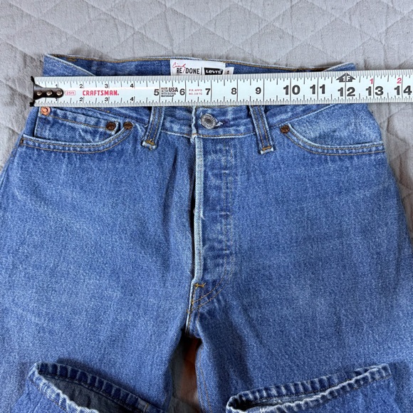 RE/DONE The CRAWFORD Straight Leg Women’s Jeans Classic Blue size 24 - Picture 8 of 15